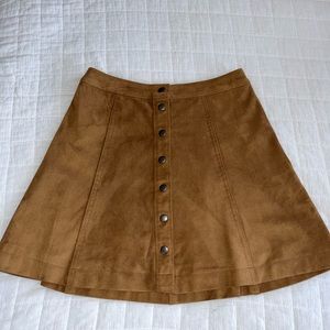 Abercrombie & Fitch tan faux-suede skirt